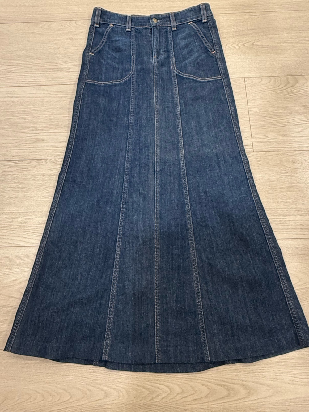 Citizens of Humanity Denim Maxi Skirt Size 27 Y2K Paneled Made USA